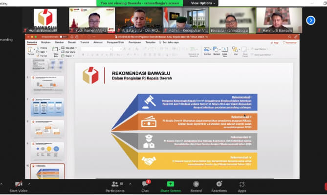 Bagja Minta PJ Kepala Daerah Harus Netral dan Komit Sukseskan Pemilu Serentak 2024