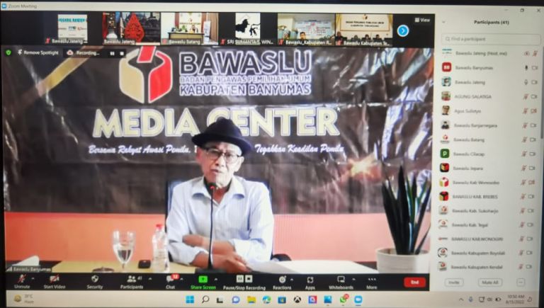 Bawaslu Kab Kota Diminta Selalu Tegas Menegakan Keadilan
