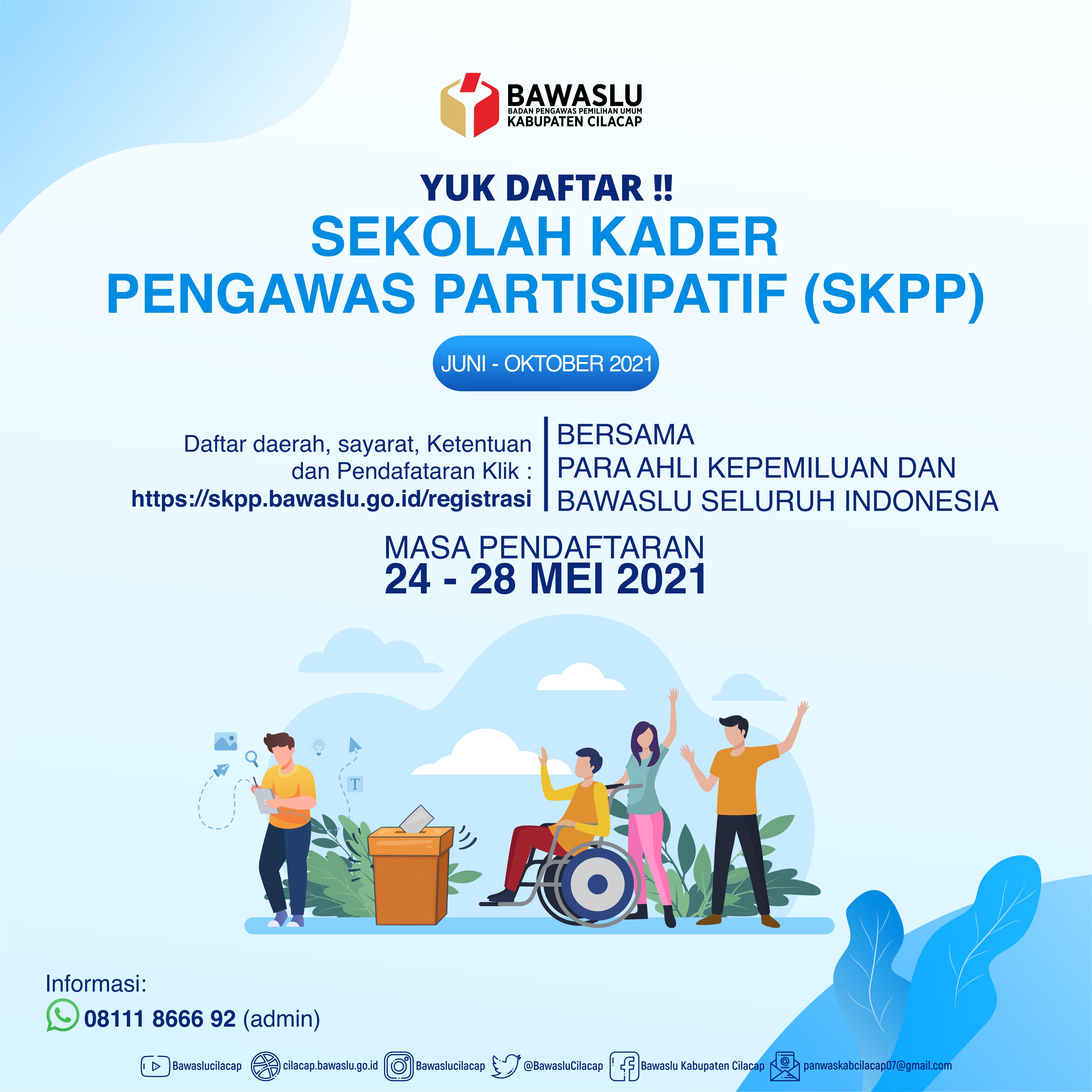 Bawaslu Buka Pendaftaran Sekolah Kader Pengawas Partisipatif (SKPP)