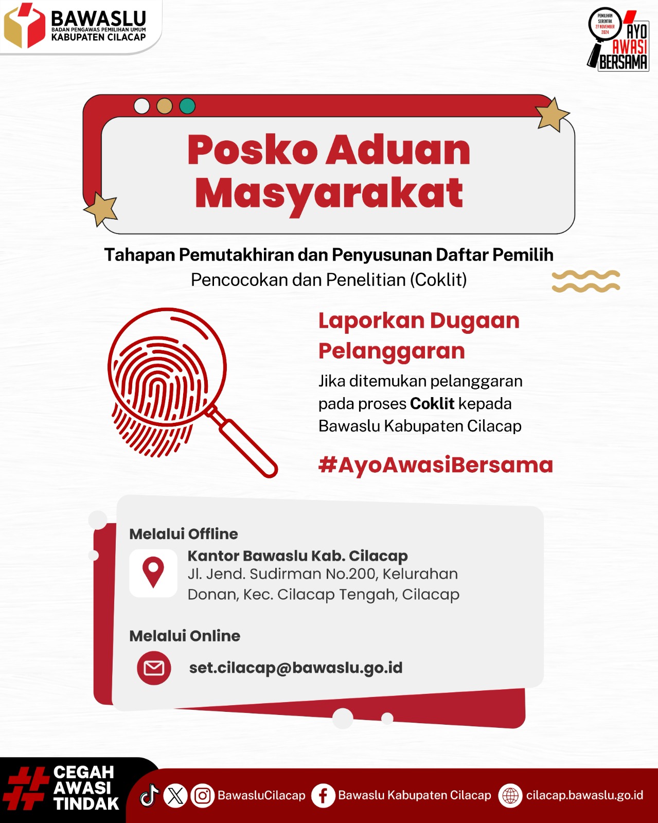 KERAWANAN PADA TAHAPAN PENCOCOKAN DAN PENELITIAN DATA PEMILIH