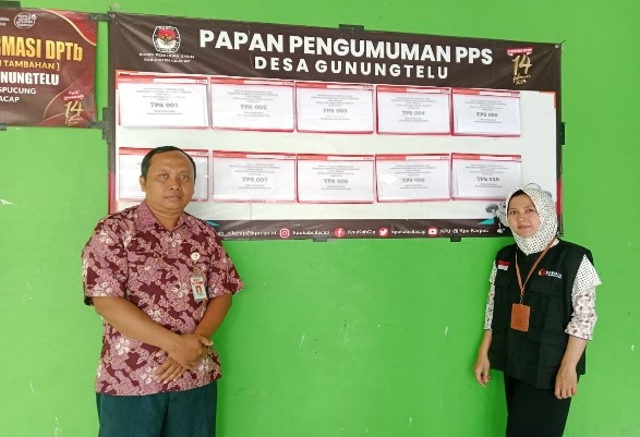 Pengawasan Pemasangan Daftar Pemilih Sementara (DPS) di wilayah Kecamatan Karangpucung