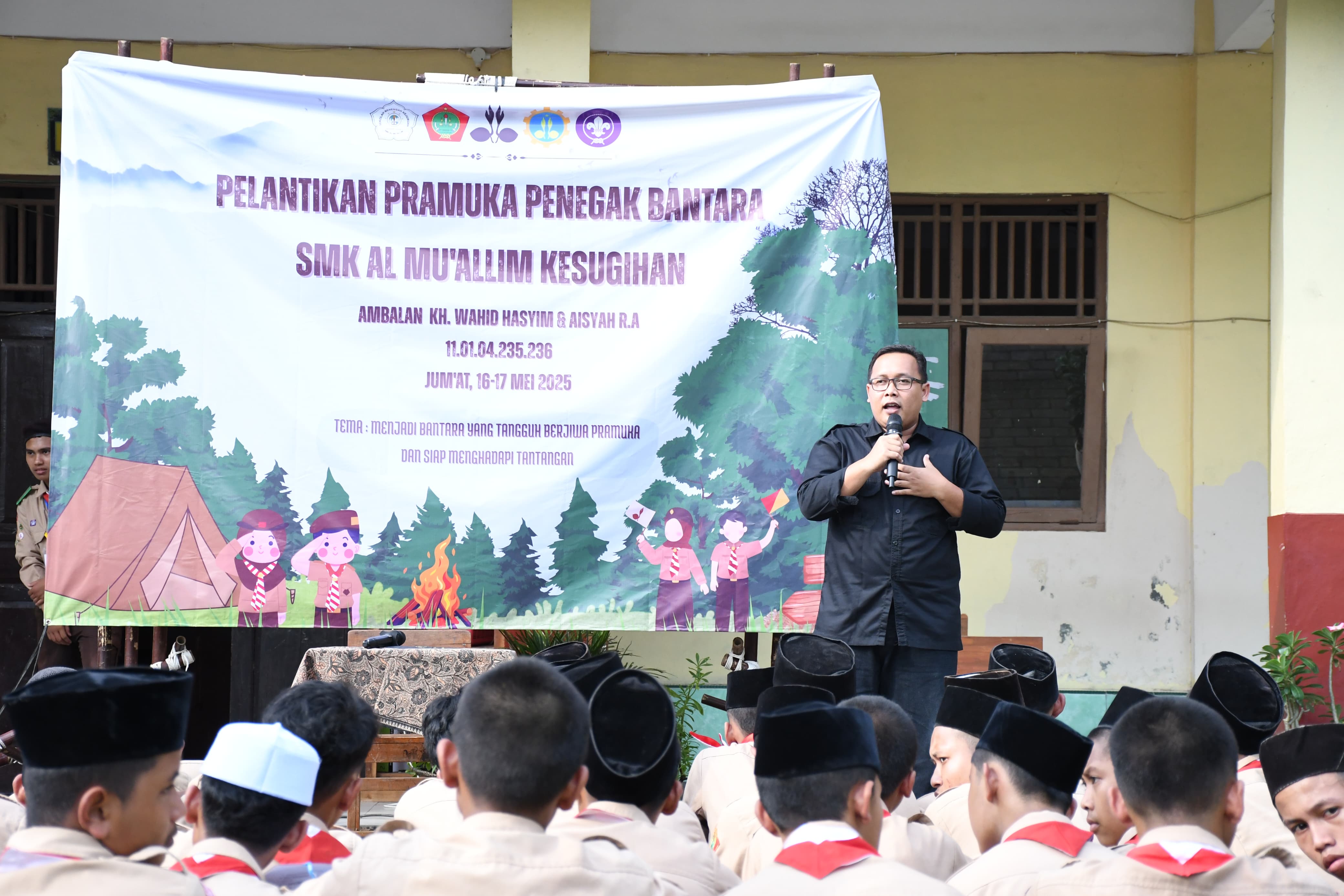 Ketua Bawaslu Cilacap Jadi Narasumber dalam Pelantikan Pramuka Penegak Bantara SMK Al Mu'alim Kesugihan
