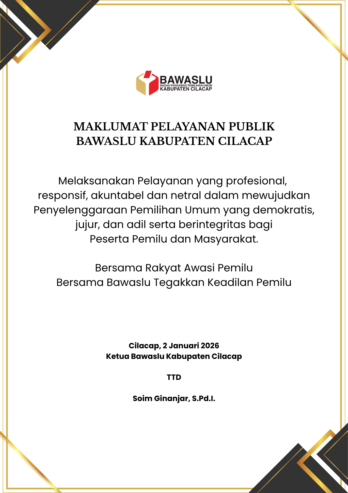 maklumat pelayanan publik