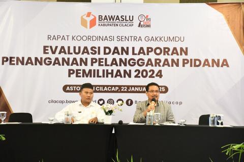 Rapat Koordinasi Sentra Gakkumdu Evaluasi dan Laporan Penanganan Pelanggaran Pidana Pemilihan 2024 3