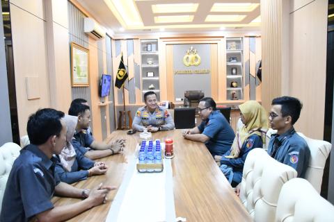 Suasana audiensi dengan Kapolresta Cilacap