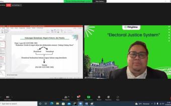 Dalam Forum Utrecht Law School, Bagja Sampaikan Dasar Penegakkan Hukum Pemilu