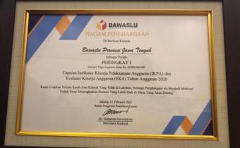 Bawaslu Jateng Raih Peringkat I Kinerja Anggaran