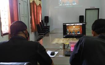 Bawaslu Kabupaten Cilacap Vicon Ikuti Arahan Bawaslu Jawa Tengah Bahas Penyelesaian Sengketa