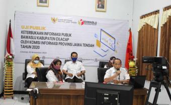 Bawaslu Cilacap ikuti Uji Publik yang diselenggarakan oleh Komisi Informasi Jateng