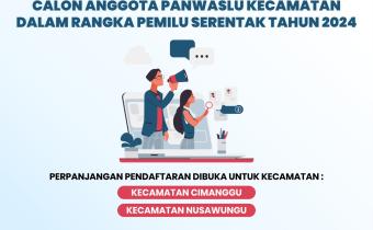 Pengumuman Perpanjangan Pendaftaran Calon Anggota Panwaslu Kecamatan