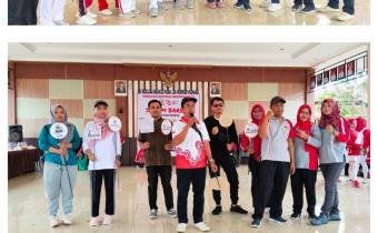 Panwaslu Kecamatan Sampang meriahkan SENAM BARENG BPD di Halaman Kantor Kecamatan Sampang