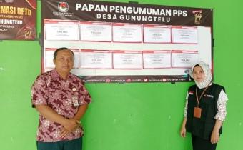 Pengawasan Pemasangan Daftar Pemilih Sementara (DPS) di wilayah Kecamatan Karangpucung