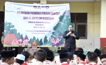 Ketua Bawaslu Cilacap Jadi Narasumber dalam Pelantikan Pramuka Penegak Bantara SMK Al Mu'alim Kesugihan